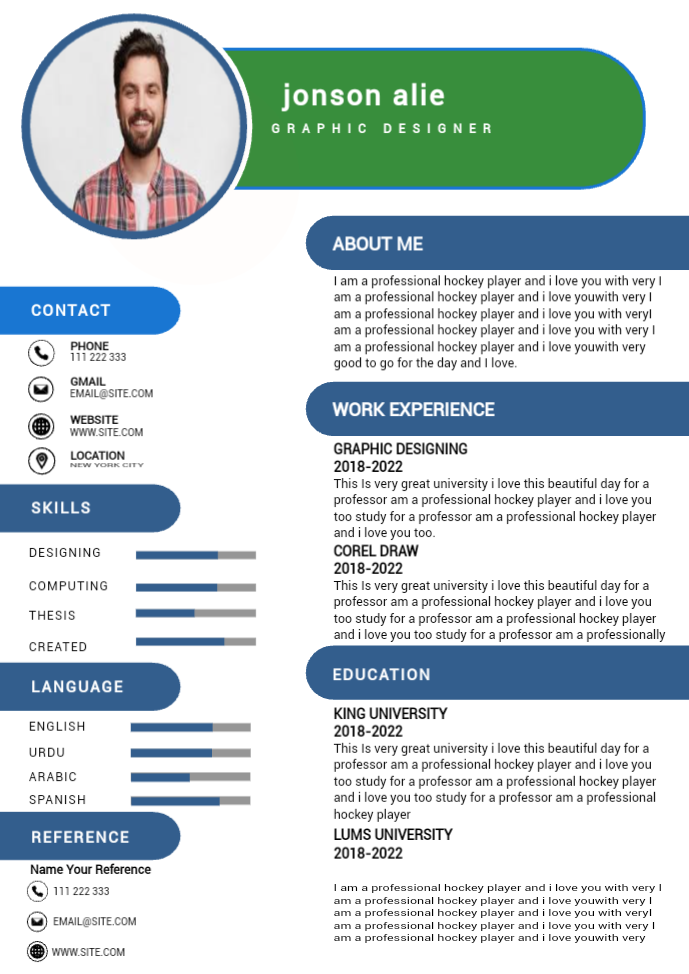I Will create resume Cv Design 