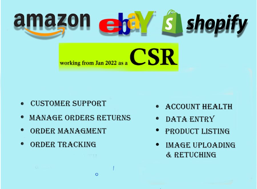 I will do ebay, amazon and shopify store product listing
