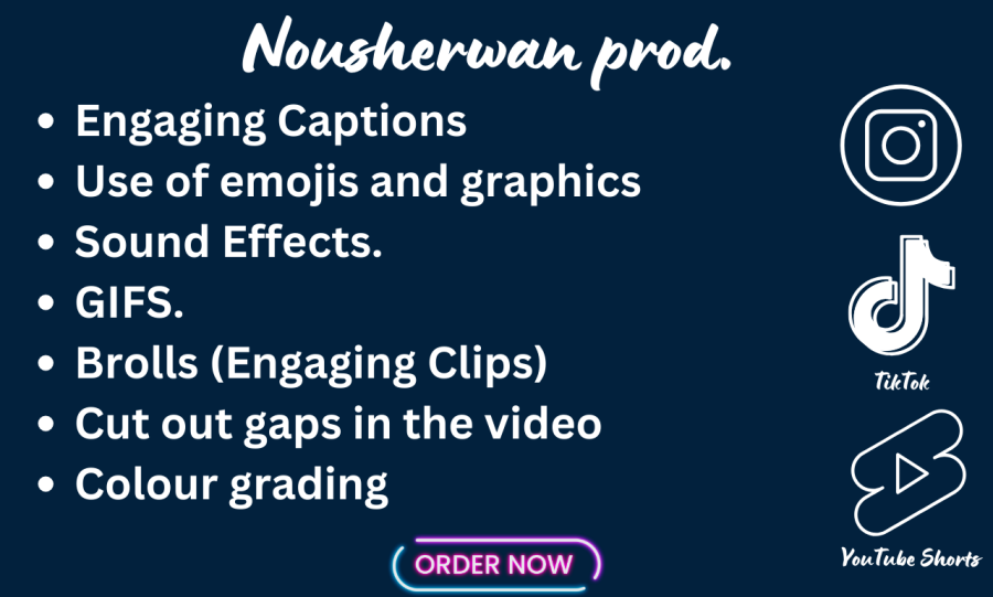 I will edit your tiktok,youtube shorts or ig reels