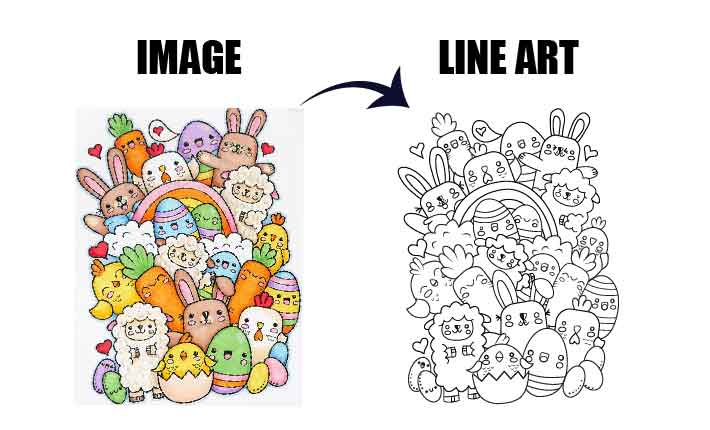 create vector line art, and trace your image and logo