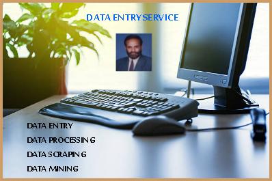 I will provide service of Data Entry, Data scraping and Data processing 