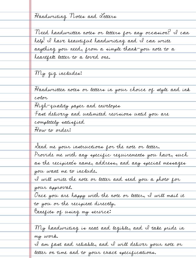 i will do handwriting notes and letters