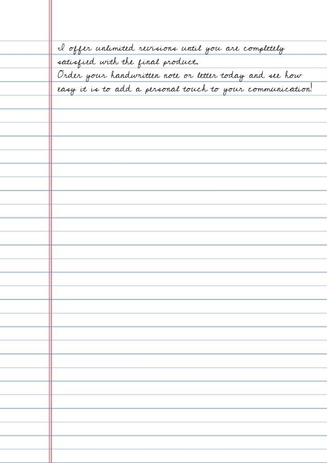 i will do handwriting notes and letters