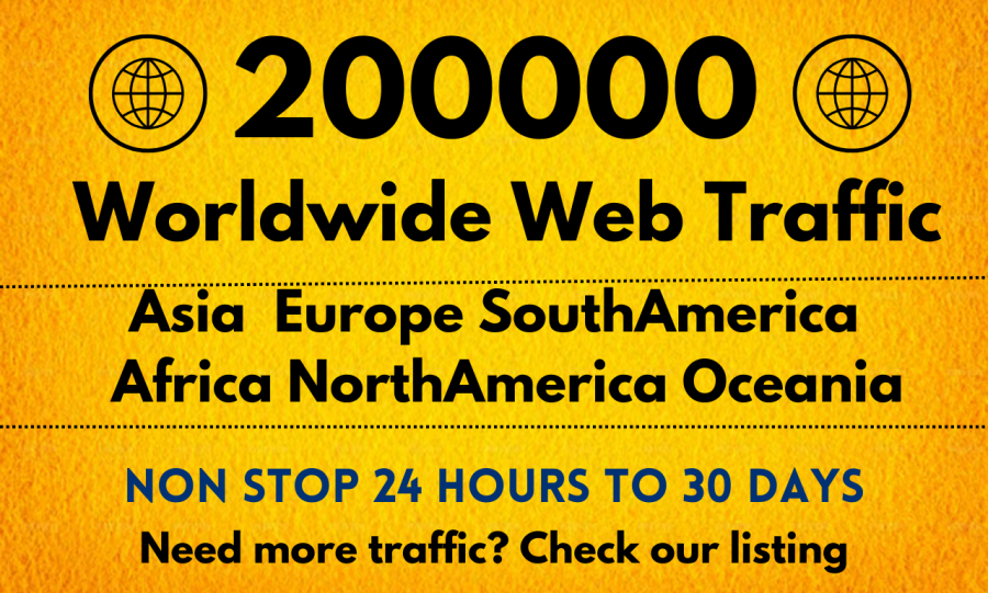 Get 200000+ Real Web Traffic from Search Engine and Social Media 