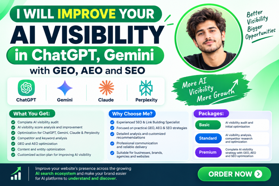 I will improve your AI visibility in ChatGPT, Gemini with GEO, AEO and SEO