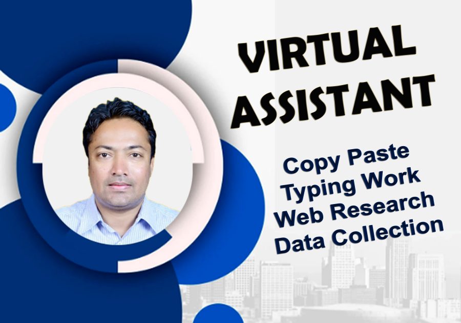 Virtual Assistant for Data Entry and Typing 