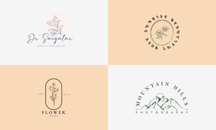 I Design beautiful floral, botanical, boho, and signature logo for your brand