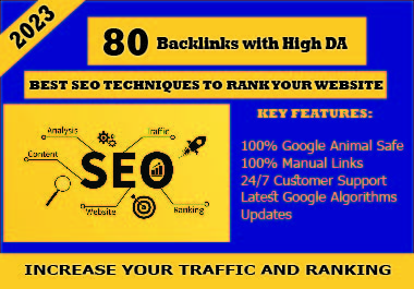 "80 High-Quality Backlinks: Your Path to Better Rankings with high DA