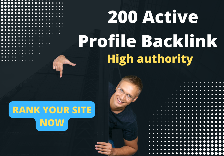 Get 200 active profile backlink and increase your site traffic