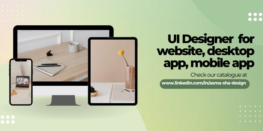 I design user interface UI for website, desktop app, mobile app IN Figma