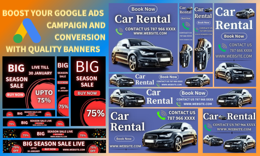 I will design banners and google display ads banners