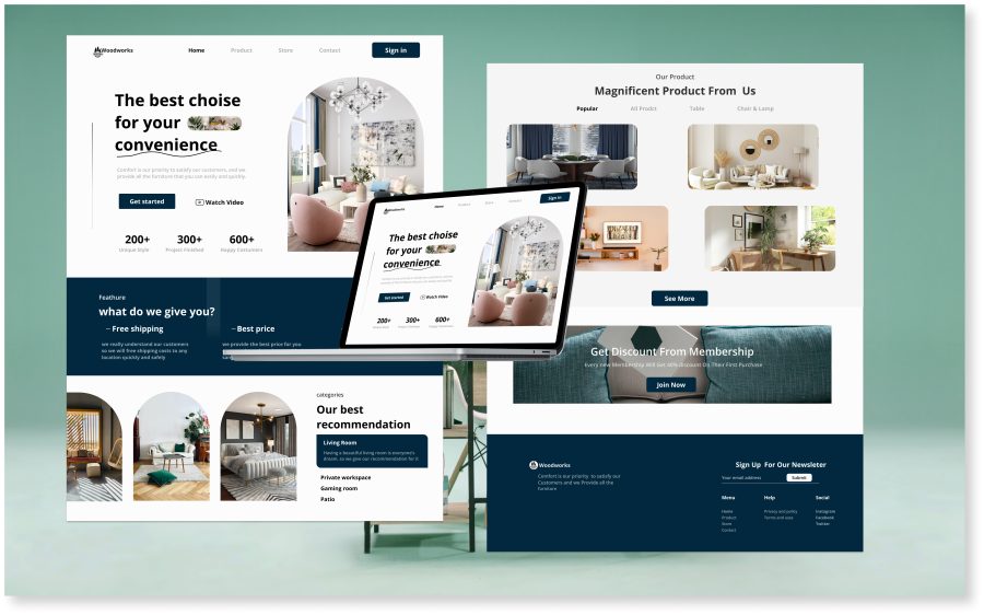 I will create unique landing page and UI UX website in figma