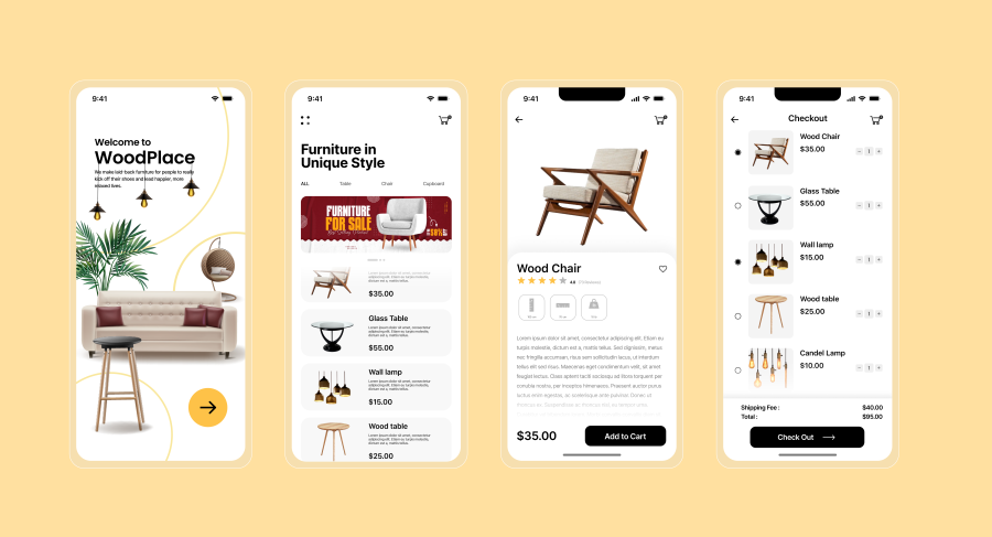 I will design clean mobile and web app