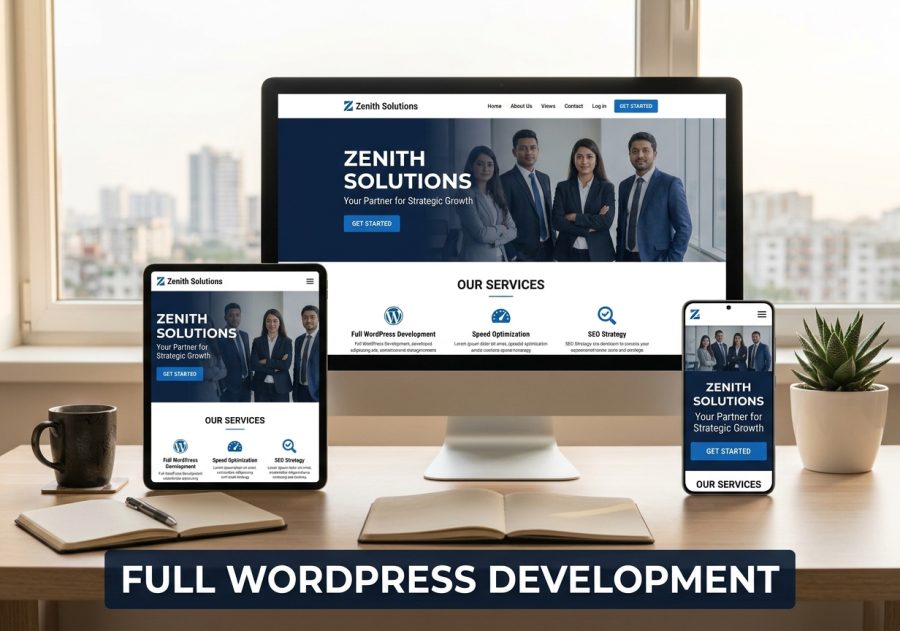 I will build a complete professional WordPress website for your business