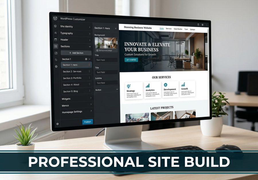 I will build a complete professional WordPress website for your business