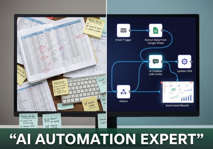 I will build AI automation workflows using n8n to save you time and money