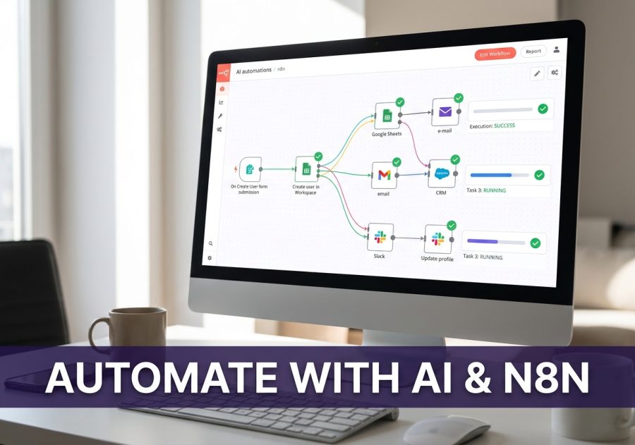 I will build AI automation workflows using n8n to save you time and money