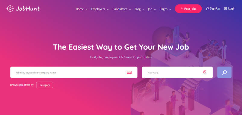 I will design recruitment website, job board, staffing agency website