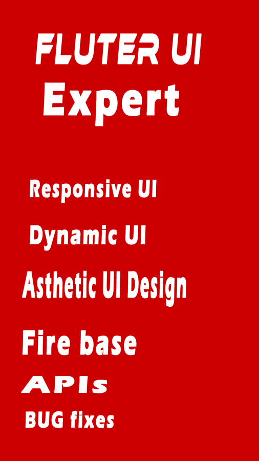 Develop flutter UI and flutter IOSand android mobile app
