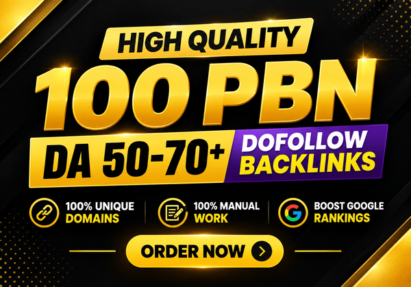 Build 100 Homepage Premium PBN Backlinks DA 50+ Permanent Links