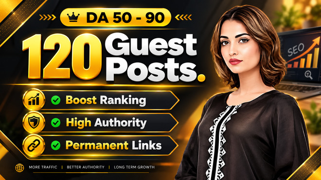 Write and Publish 120 High DA Premium Guest Post SEO Dofollow Backlinks