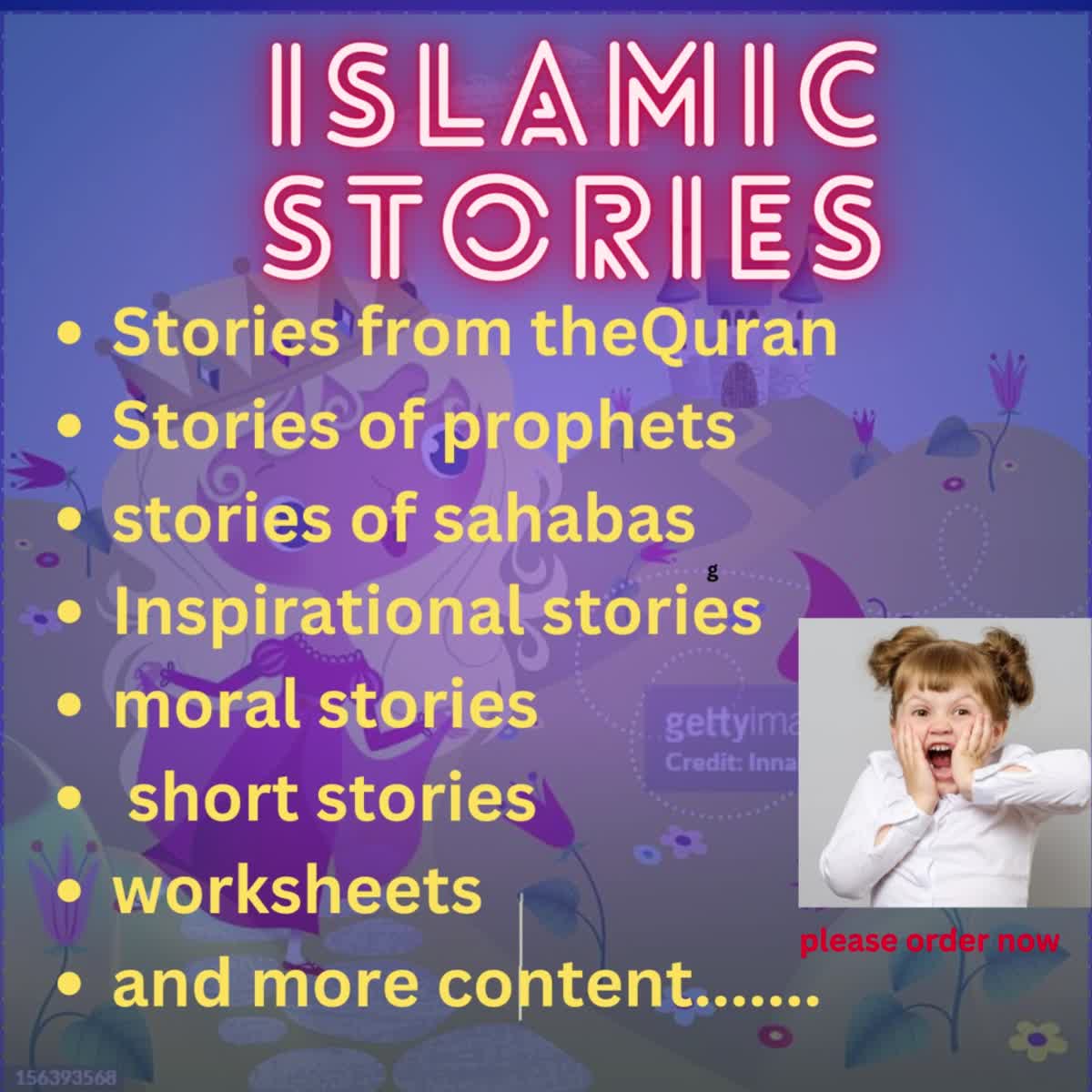 write islamic stories content posts for children books 