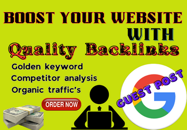 Boost your website on Google, 30 Days manual ranking guarantee with full package
