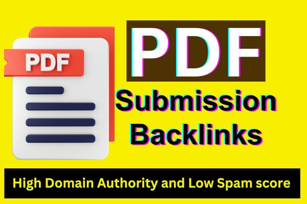 40 PDF submission/ share on top high DA, PA, and Low spam score site backlinks