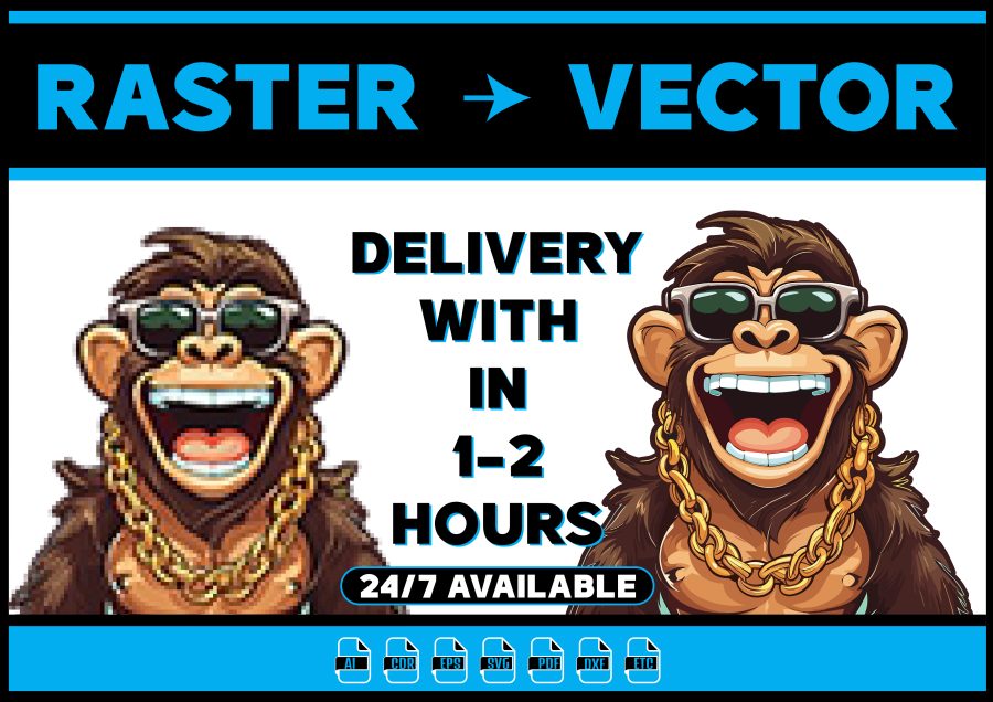 Logo tracing, Icon, Trace, Vector Tracing, Redraw or Convert to Vector professionally 