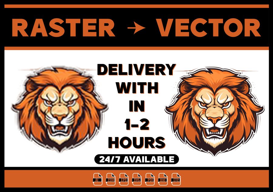 Logo tracing, Icon, Trace, Vector Tracing, Redraw or Convert to Vector professionally 