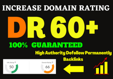 I will boost dr ahref domain rating 60 plus with SEO backlinks