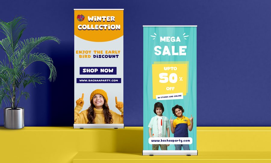I will design an attractive standee or roll up banner in 1 day
