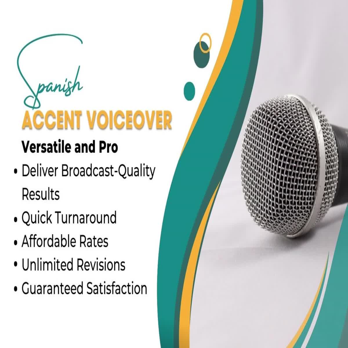 I Will Create Captivating Native Spanish Voiceovers that boost your brand.