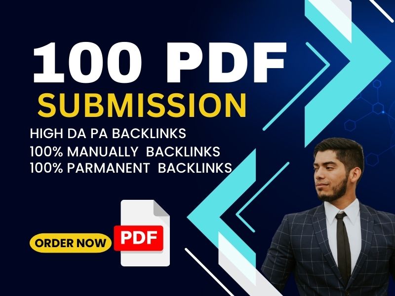I will manually provide 100 PDF Submission to 100 pdf sharing websites 