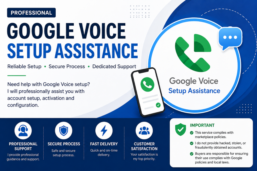 Professional Created Google Voice Setup & Activation Assistance