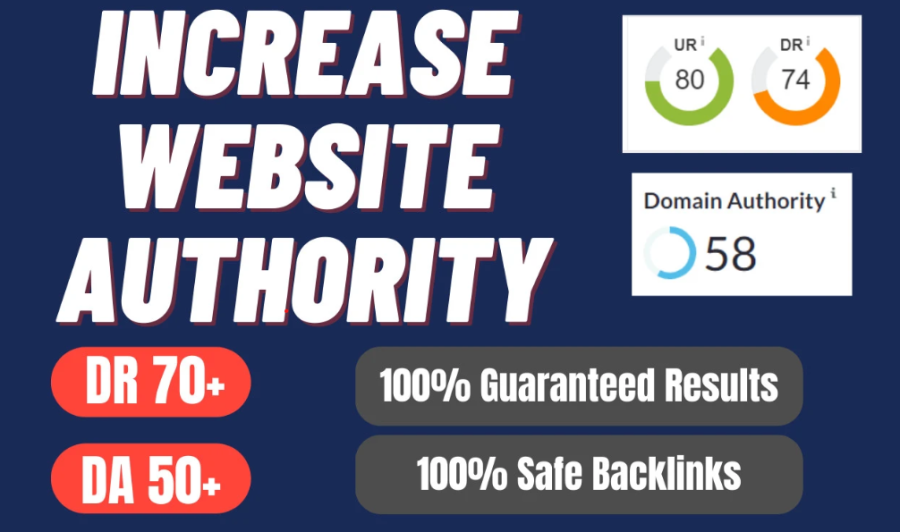 Increase Domain Rating DR And PA 70 ahrefs MOZ authority DA