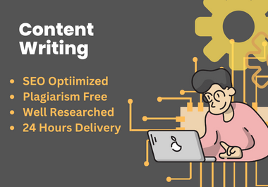  well-researched, SEO-friendly article and content writing services with a 1000-word count option."