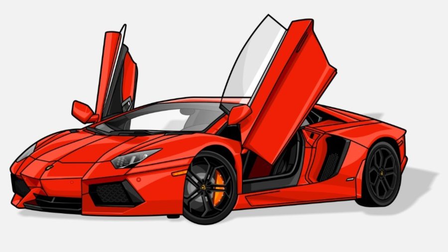 I will draw a car into vector cartoon portrait from photo