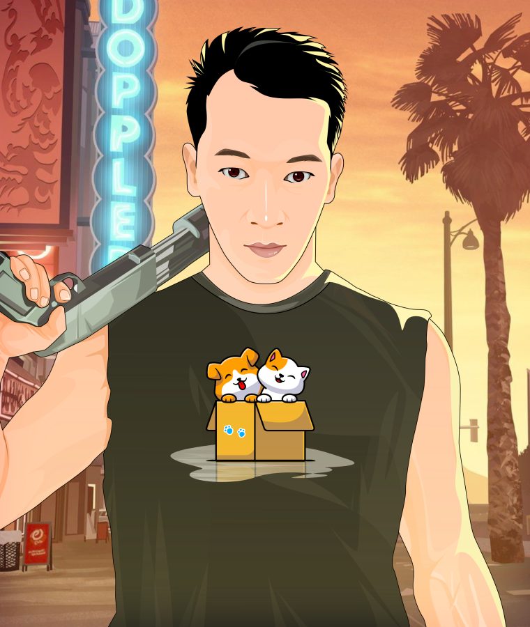 I will draw your face into a cartoon portrait