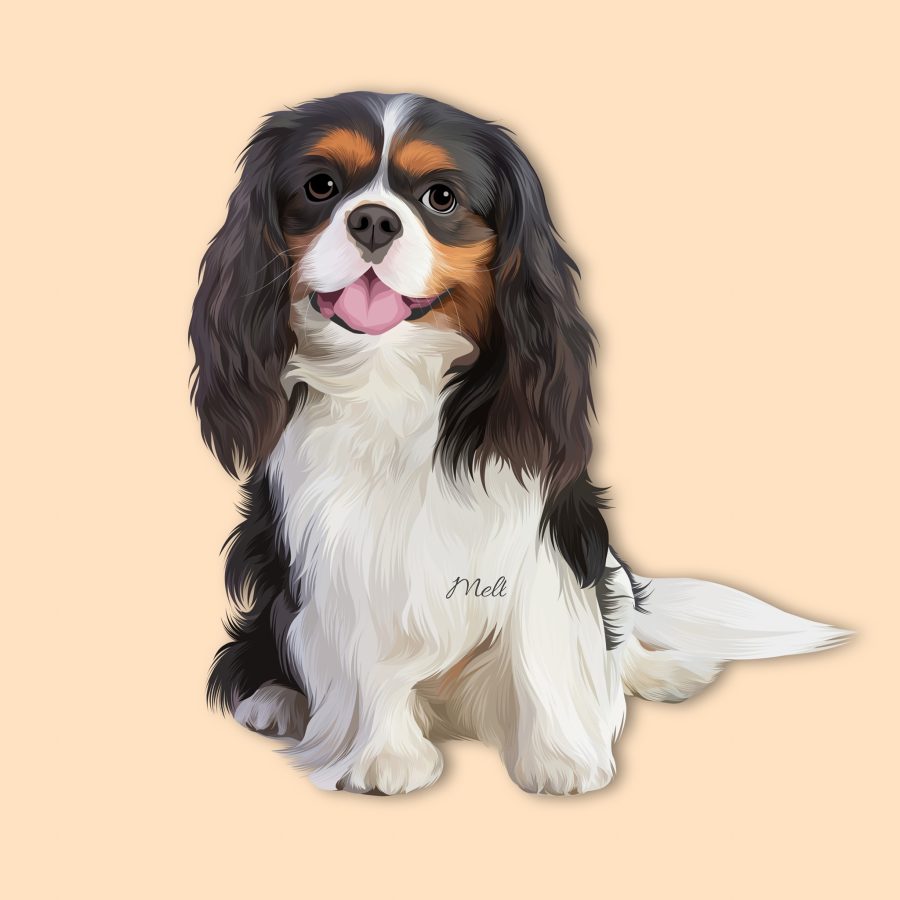 I will draw your dog and cat into cartoon portrait