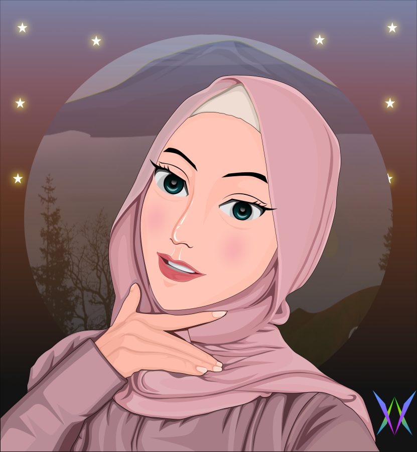 I will draw your face into a cartoon portrait