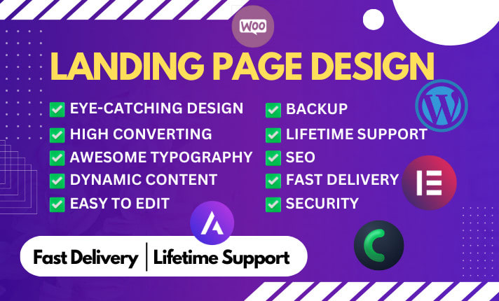 I will build wordpress landing page design, sales page, squeeze page