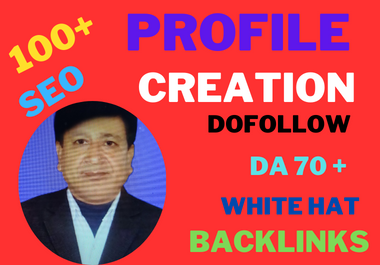  100% manually 180 high quality profile creation backlinks