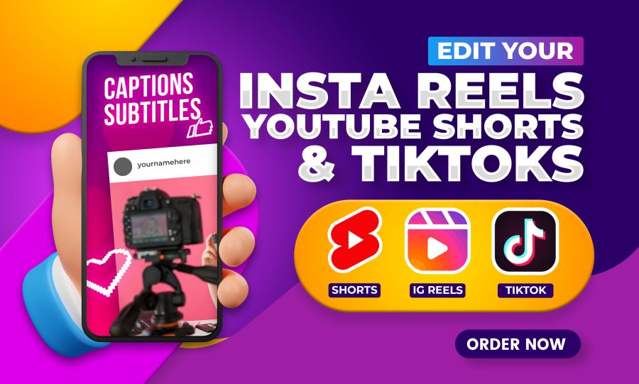 I am editing the Instagram reels with captions, subtitles, emojis and effects