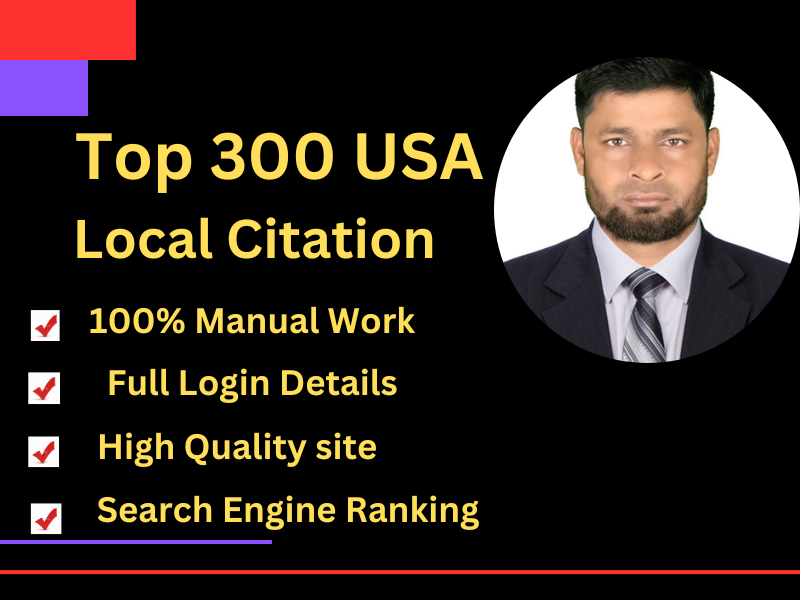 I will build 175 top citation for local seo boost your website rank in your area URL: