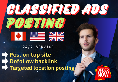 i will create 210 high quality classified ads post dofollow backlinks in top rated site 