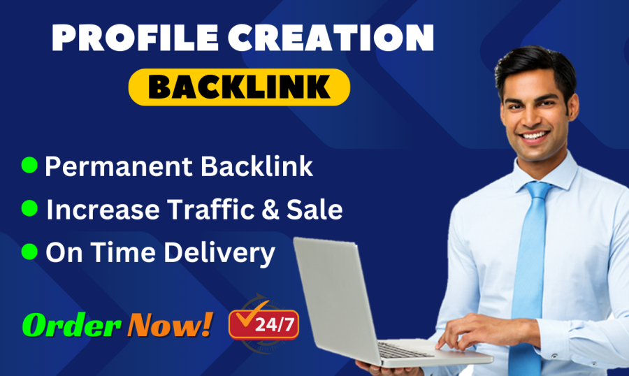 I will create 35 SEO profile creation backlinks, from high da pa sites