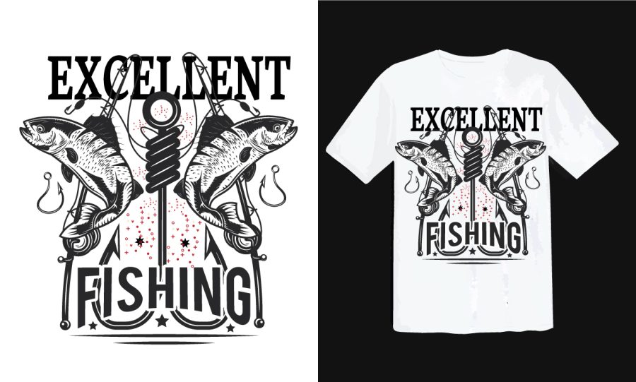 professional, Typography, Christmas, Summer, and fishing t-shirt design