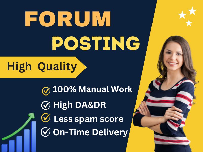 I will manually submit 60 Forum Posting on high DA PA Websites 