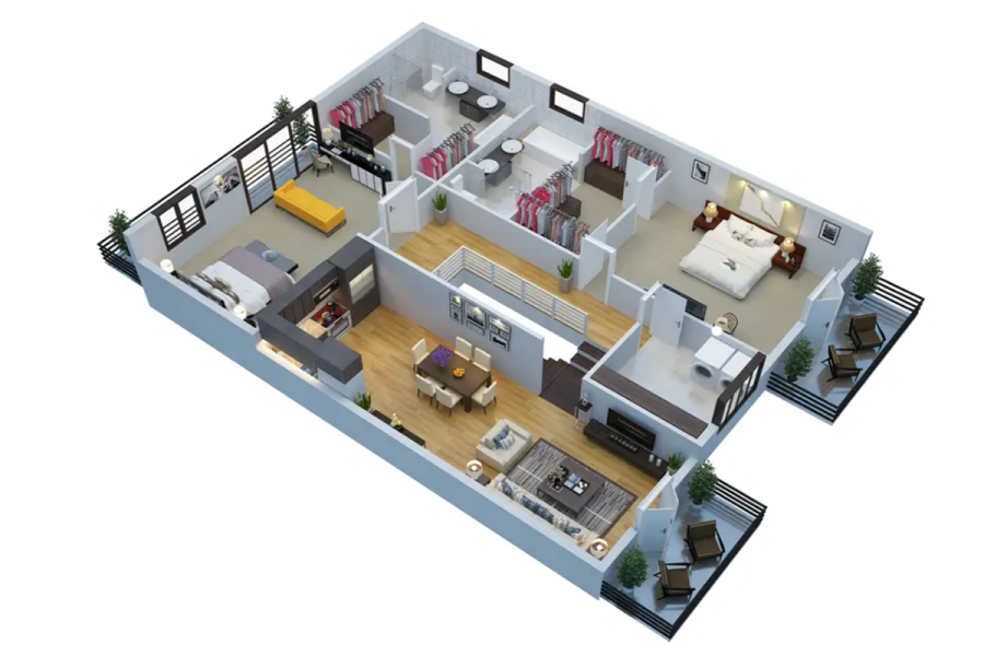 I will design 2d and 3d floor plan with floorplanner.com